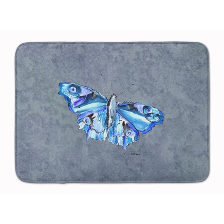 Carolines Treasures Butterfly on Grey Machine Washable Memory Foam Mat 8856RUG